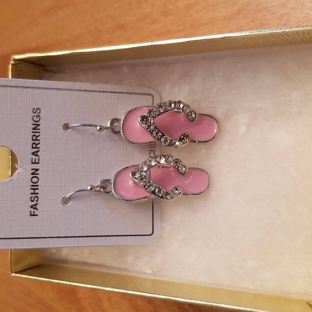 🌸ADORABLE PINK FLIP FLOP FASHION EARRINGS🌸